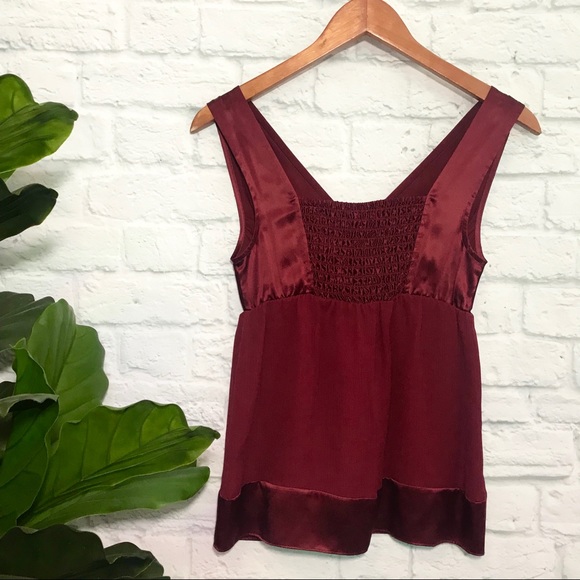 THE LIMITED silk wine red blouse - Picture 5 of 6